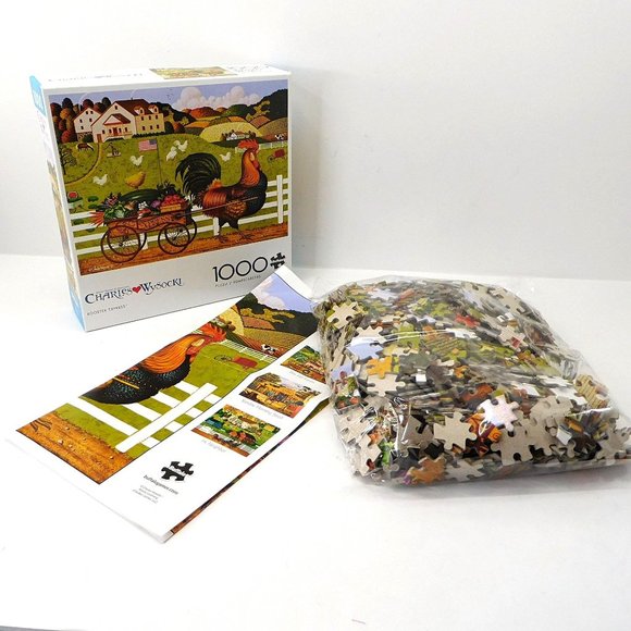 Buffalo ROOSTER EXPRESS Jigsaw Puzzle 1000 Pieces Charles Wysocki COMPLETE - Picture 4 of 9